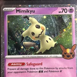 🔥Pokemon Mimikyu🔥 🌀swirl🌀037/091 🎃Trick Or Trade🎃 2024 Holo Promo - NM - Image 2