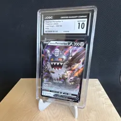 Pokemon Galarian Perrserker V CGC 10 Ultra Rare Holo Swsh11 Lost Origin 129/196 - Image 1