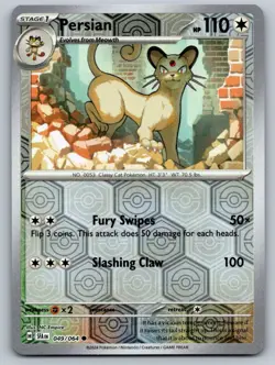 Persian 049/064 Common Shrouded Fable Pokemon Reverse Holo Near Mint - Image 1