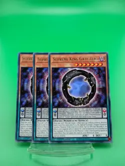 3x Supreme King Gate Zero 1st Edition Rare MZMI-EN055 Yu-Gi-Oh! - Image 1