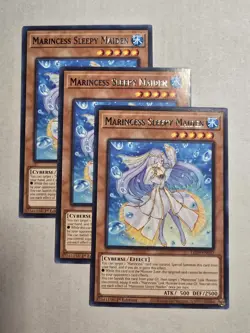 Yu-Gi-Oh! TCG 3X Marincess Sleepy Maiden LED9-EN032 1st Ed. *RARE* NM X3 - Image 1