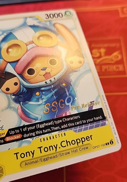 TONY TONY CHOPPER OP07-103 PRE-RELEASE STAMP, 2024 ONE PIECE CARD GAME OP07 500 - Image 3