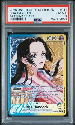 2026 One Piece OP14-EB04 EN Boa Hancock #041 L Alternate Art PSA 10 (858 - Image 1