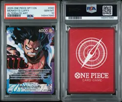 One Piece 2025 Monkey D. Luffy OP11-040 Alternate Art OP11 GEM MINT PSA 10 - Image 3