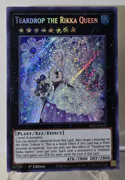 Teardrop The Rikka Queen SESL-EN022 Secret Rare 1st Edition Yugioh NM/M - Image 1