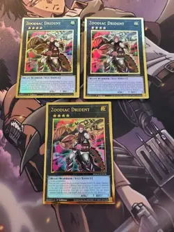 Yugioh - Zoodiac Drident MAGO-EN036 NM 1st ed Premium Gold x3 - Image 1