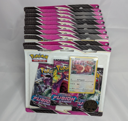 10x Pokemon Fusion Strike 3-Pack Blister Lot Eevee Promo Factory Sealed SWSH TCG - Image 1