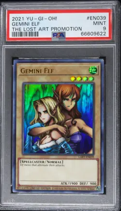 Yu-Gi-Oh! PSA 9 Gemini Elf LART-EN039 Ultra Rare LIMITED ED - Image 1