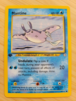 Pokemon TCG Mantine Neo Genesis 64 Regular 1st Edition Common - Image 1