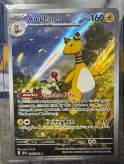 Pokemon TCG Mega Evolution Chaos Rising Ampharos 090/086 Illustration Rare NM🔥 - Image 1