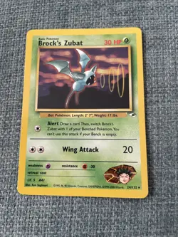 Pokemon Tcg Brocks Zubat 24/132 Gym Heroes Non-Holo Rare LP - Image 1