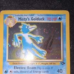 Misty's Golduck 12/132 Gym Challenge Holo Rare with a beautiful Swirl! - Image 2