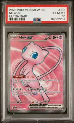Mew EX 193/165 Ultra Rare 151 Pokemon PSA 10 - Image 1