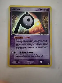 2005 Pokemon EX Unseen Forces Unown Rare Holo #P/28 - Image 1