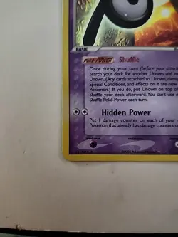 2005 Pokemon EX Unseen Forces Unown Rare Holo #P/28 - Image 3