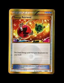 2015 Pokemon ANCIENT ORIGINS TRAINER ENERGY RETRIEVAL GOLD SECRET HOLO 99! MP - Image 1