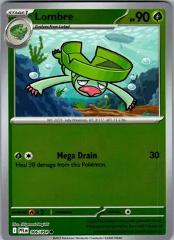 Lombre 006/094 Common Reverse Holo Phantasmal Flames Pokemon Near Mint 006/094 - Image 1