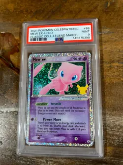 POKEMON 2021 Celebrations Classic Legend Maker MEW EX Holo #88 PSA 9 Mint RARE - Image 1