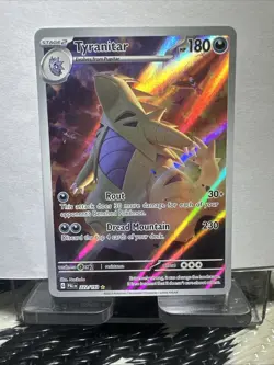 Pokemon TCG Tyranitar Scarlet & Violet Paldea Evolved Holo Card 222/193 - Image 1