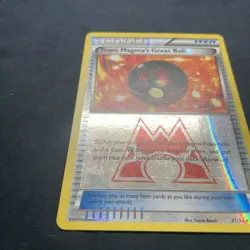 Pokemon TCG Team Magma's Great Ball Reverse Holo Card 31/34 Double Crisis - Image 5