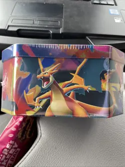 Pokemon Mega Charizard X Tin Metal Multicolor Standard Card Size Pokemon TCG New - Image 4