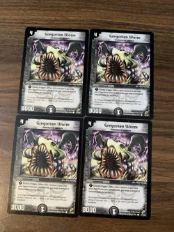 Gregorian Worm Duel Masters DM04 Common card TCG CCG X4 Cards Playset - Image 1