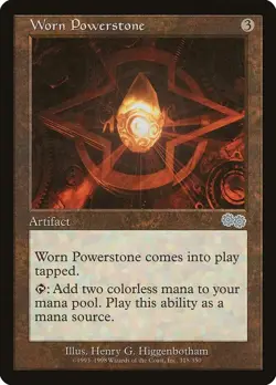 Worn Powerstone SP Urza's Saga MTG Magic the Gathering Artifact English Card - Image 1