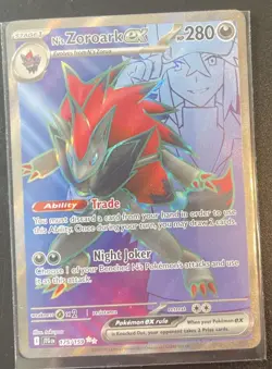 Pokemon TCG N's Zoroark EX Holo Ultra Rare Card Journey Together 175/159 - Image 1