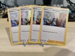 4x Professor's Research (Rowan) - #147/172 - Pokemon: Brilliant Stars Holo Cards - Image 1
