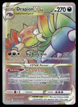 Pokemon Cards Drapion VSTAR 200/196 Lost Origin Rainbow Rare NM - Image 1