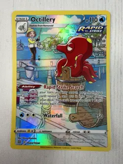 Octillery TG03/TG30 Swsh09: Brilliant Stars Trainer Gallery Holo Pokemon Card NM - Image 1