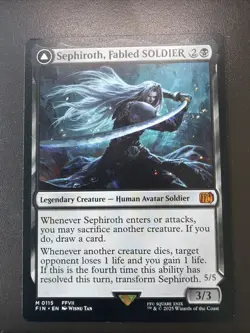 MTG Sephiroth, Fabled SOLDIER - Final Fantasy (FIN) Normal #115 Near Mint - Image 1