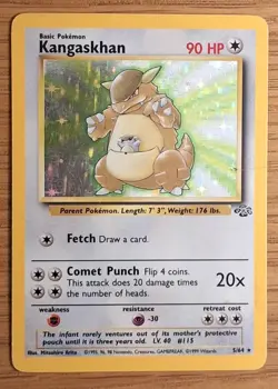 Pokemon TCG Kangaskhan Jungle Holo Card 5/64 HP - Image 1