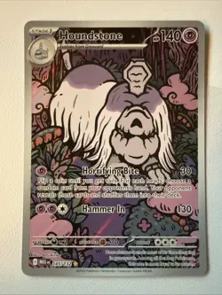 Pokemon TCG Houndstone 145/132 Me01 Mega Evolution Full Art Holo. Qty2 Req Pics - Image 1