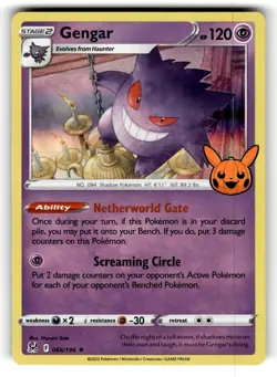 Pokemon: SWSH11: Lost Origin Gengar #066/196 Holo Rare,Holo .P2N - Image 1