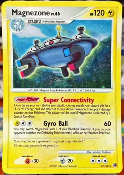 SWIRL 🔥 Magnezone Diamond Pearl Stormfront Holo Rare Pokemon 6/100 - LP 🔥 - Image 1