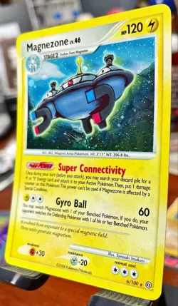 SWIRL 🔥 Magnezone Diamond Pearl Stormfront Holo Rare Pokemon 6/100 - LP 🔥 - Image 2