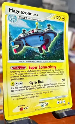 SWIRL 🔥 Magnezone Diamond Pearl Stormfront Holo Rare Pokemon 6/100 - LP 🔥 - Image 3
