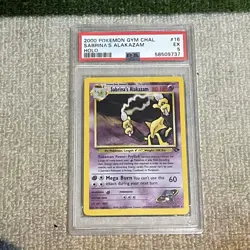 Pokemon 2000 Gym Challenge Holo #16 Sabrina's Alakazam PSA 5 - Image 1