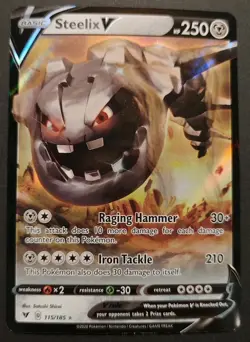 Steelix V 115/185 Holo V Rare Vivid Voltage Pokemon Near Mint - Image 1