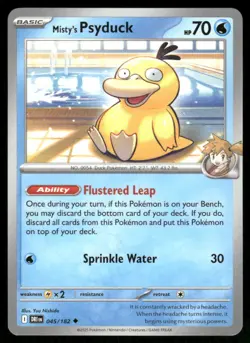MISTY'S PSYDUCK 045/182 UNCOMMON DESTINED RIVALS POKEMON NM/M - Image 1