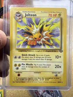 Pokemon TCG Jolteon Jungle 20/64 Regular Rare Non-Holo Card MP Condition - Image 1