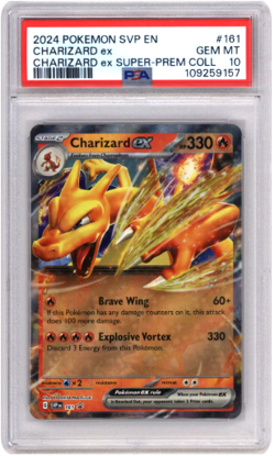 2024 POKEMON SVP EN-SV BLACK STAR PROMO #161 CHARIZARD EX PSA 10 - Image 1