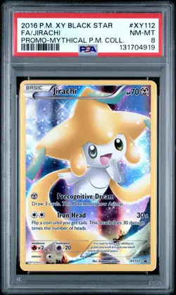 POKEMON XY BLACK STAR MYTHICAL COLLECTION JIRACHI #XY112 PSA 8 NM #131704919 - Image 1