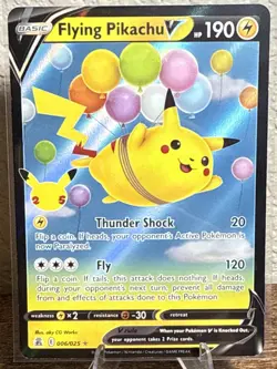 2021 Pokemon Celebrations Flying Pikachu V 006/025 NM - Image 1