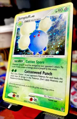 HOLO BLEED Jumpluff 11/132 Secret Wonders Holo Rare Diamond Pearl Pokemon ⭐ LP - Image 3