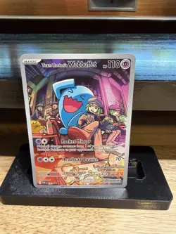Pokemon Center Stamped Promo Destined Rivals Team Rocket’s Wobbuffet 203 NM+ - Image 1
