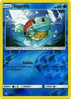 Squirtle 33/214 Unbroken Bonds Reverse Holo Near Mint NM Pokemon DNA Games - Image 1