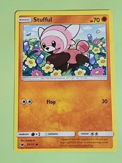 2017 Stufful 55/111 - Crimson Invasion - NM Pokemon TCG - Common - Image 1