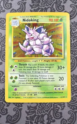 Pokemon TCG Nidoking Base Set 11/102 Holo 1999-2000 Wizards Base Set... - Image 1